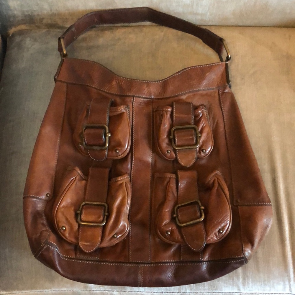 Banana Republic Ashbury cognac hobo purse